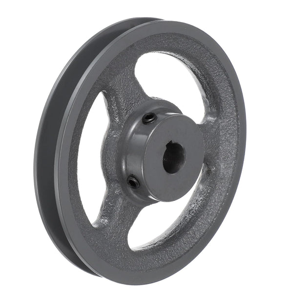 uxcell AK56-5/8 V-Belt Sheave, 5/8" Bore 5.45" OD Single Groove Cast Iron Sheave for 4L or A Belt