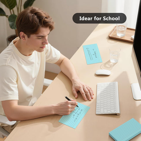 Gehanfai 250 Count 3 5 Inch, Index Cards x Thick Colored Lined Note Cards Portable Ruled Flash Cards Perfect