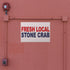 Fastasticdeals 36x24Inches Decal Stickers Multiple Sizes Fresh Local Stone Crab Red Blue Bar Restaurant Industrial