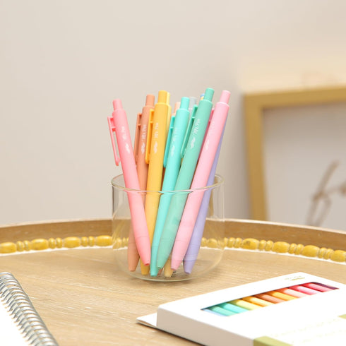 Mr. Pen 12 Pack Retractable Gel Pens, Assorted Colors, Fast Dry, Fine Point 0.7mm, Cute Aesthetic Pens