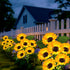 2 Pack 12 60 Solar Garden Lights Outdoor, Sunflower Lights with Sunflower, Waterproof Led Garden Fall Decor, Gifts