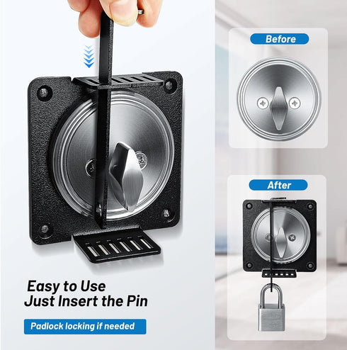 Deadbolt Secure Device, Disable The Deadbolt Thumb Knob, Anti Picking Safety Child Proof, Apartment Extra Temporary