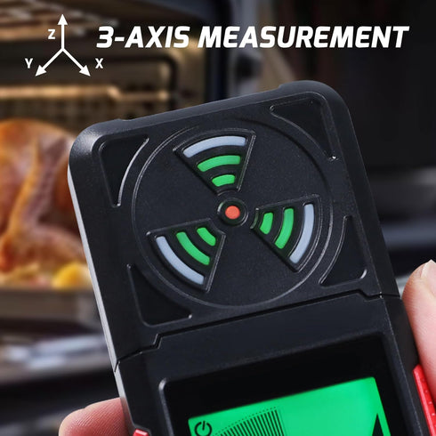 EMF Meter 3-in-1 Portable Electromagnetic Field Radiation Detector, Handheld EMF Tester with Digital LCD Alarm for