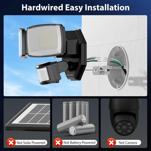 32W 2 3200LM 6500K IP65 Onforu Head Motion Sensor Outdoor Lights, LED Security Light Hardwired, Dusk to Dawn, Motion
