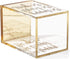 Paper Junkie Gold and Clear Acrylic Pen Holder with Inspirational Quotes, 2.95 x 4.45 In