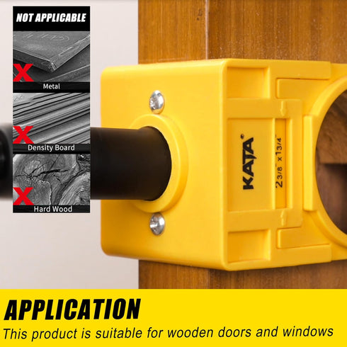 KATA 1-3/8" - 1-3/4" Door Lock Installation Kit with Large Chip-Clearance Slots for Deadbolts and Locksets
