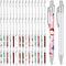 Yexiya 30 Pcs Sublimation Blank Heat Transfer Ballpoint Pens with Customized Clip - White Aluminum School Supplies