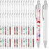 Yexiya 30 Pcs Sublimation Blank Heat Transfer Ballpoint Pens with Customized Clip - White Aluminum School Supplies