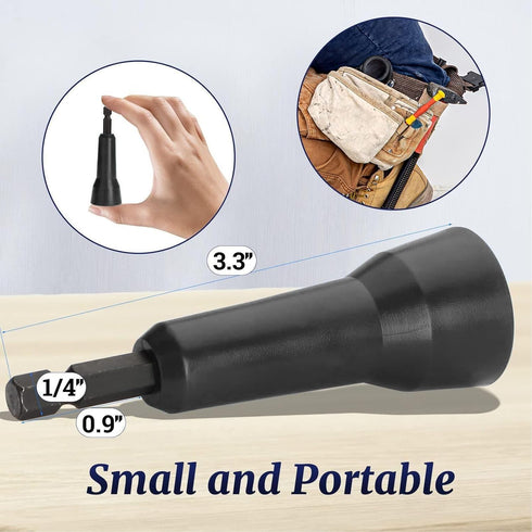 Wire Twisting Tool, Wire Nut Driver, 1/4 Chuck Wire Twisting Spinner Wire Tool for Drill and Wire Connector Driver (Black)