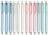 U Brands U-Eco Recycled Gel Click Pens, Set of 12, Pastel Speckle, Medium Point, Black Ink