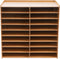 SHIOUCY 18 Slots Desktop Paper Mail Sorter Wood Office File Literature Organizer on