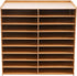 SHIOUCY 18 Slots Desktop Paper Mail Sorter Wood Office File Literature Organizer on