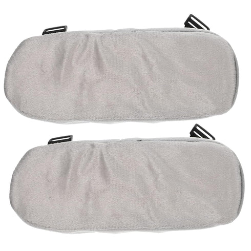 Elbow Memory Foam Armrest Pads Wear-resistant Non-slip Cushion Covers for Office Chairs Gaming Chairs Wheelchairs Gray