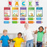 Outus 36 Pcs Writing Strategy Bulletin Board Poster Set with Alphabet Cutouts and Sentence Starters for Classroom Decor