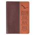 Christian Art Gifts Classic Journal - Wings Like Eagles Isaiah 40:31 Bible Verse, Two Tone Brown Faux Leather