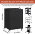 Klmnop 25" 19" 40" AV Cart Cover, Utility Rolling Cart Dust Protection Cover for Metal AV Carts & Media Carts, Foldable