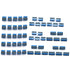 DGZZI 50pcs Blue 5mm Pitch PCB Mount Screw Terminal Block Connector for Arduino (20pcs 2 Pin + 15pcs 3 Pin + 15pcs 4