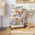 Osivaex 3 Beige Tier Rolling Cart Metal on Wheels, Three Tiered Storage Organizer Utility Trolley with Wheels for Art
