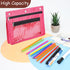 YoeeJob 24 Pack Pencil Pouch for 3 Ring Binder, Expandable Zipper Binder Pouches with Clear Window (Rosy)