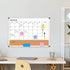 Monthly Calendar Whiteboard Dry Erase Cork Board Combo, 30" x 20" Magnetic Double-Sided Calendar