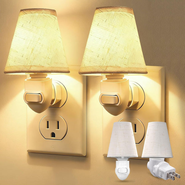 2-Pack Vintage Night Lights Plug into Wall,Farmhouse Decorative Plug in Night Light