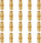 1/2 inch PEX Straight Fitting, Brass Coupling Adapts Water Pipes, Connect Tubing with Crimp Ring, 20 pcs