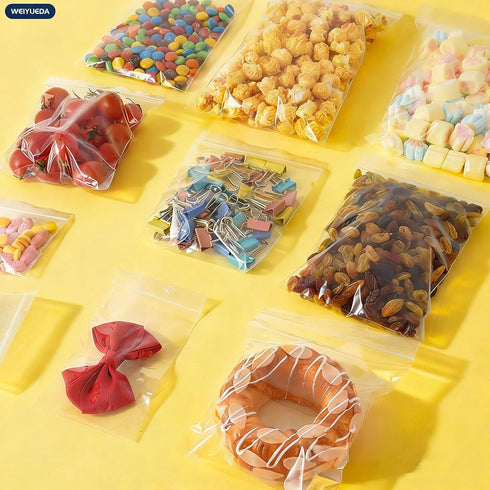 WEIYUEDA 6X9IN 300 Counts 3.94Mil packaging Clear Resealable Ziplock Plastic Bags, Double-Sided Thickened Plastic