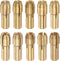10pcs Brass Collet 0.5-3.2mm, Quick Change Drill Chuck Bit Sets for Mini Electric Grinder, 4.8mm Shank Diameter