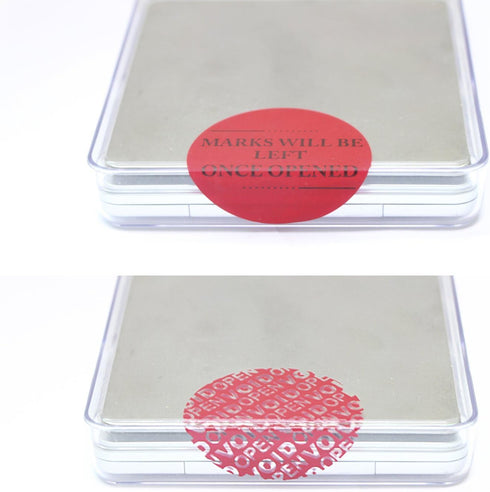 Solitary Walker 100Pcs Tamper Evident Security Labels, 2 Inch Diameter Red Stickers