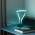 OUKANING 11.8inch-Unique LED Spiral Table Lamp, RGB Bedside Lamp, 7 Colors Touch