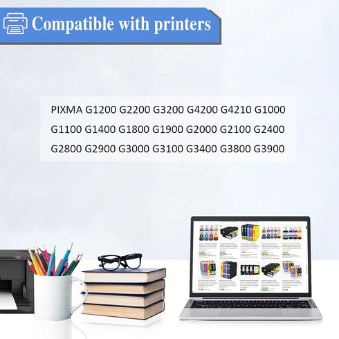GI290 GI-290 Refill Ink Bottles for Canon GI290 GI-290 Compatible with Pixma G1200 G2200 G3200 G4200 G4210 Printers