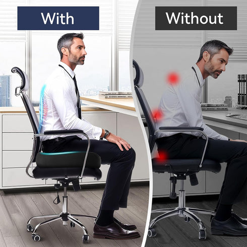 Tailbone Ergonomic Memory Foam Seat Cushions for Office Chairs Office Chair Cushion for Coccyx, & Pressure Relief Large