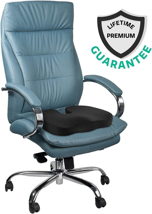 Pillow Arcade Tailbone Seat Cushion Office Chair Pillow - Orthopedic | Memory Foam | Relieves Back, Pressure, Sciatica