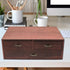 Wood Desktop Organizer, Wooden Storage Cabinet with 3 Drawers for Home Office Supplies, 13 * 9 * 6in