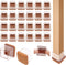 Hordion 24PCS Square Chair Leg Floor Protectors with Felt, Silicone Chair Covers High