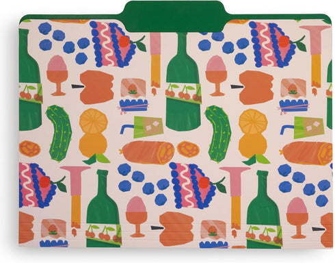 ban.do Thick Sturdy File Folders, Set of 6 Decorative File Folders with Tabs and Sticker Labels, Assorted Quotes