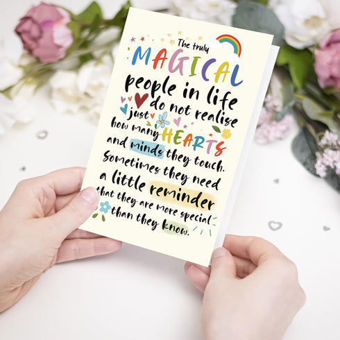 HCIU6YGQ Heartfelt Encouragement Card for Friend, Brother, Sister, Thank You Appreciation Cards for Teacher, Docter