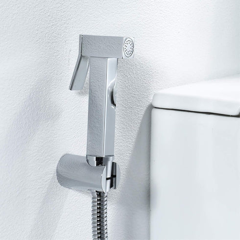 ZLOCYIVHE Set Handheld Bidet Sprayer for Toilet, Chrome Portable Cloth Diaper Sprayer Brass Bathroom Bidet Sprayer Kit