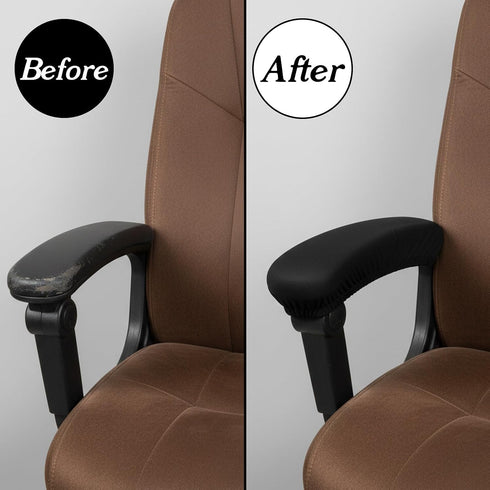 guduling 2-Pack Desk Chair Arm Covers,Black Office Chair Arm Rest Cover,Stretchable & Removable Universal Arms Rest
