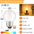Dimmable E26 G16.5 Bulb 40W 4W Bulbs,Small Bulbs Bulb 2700K 400LM,Pack 2 LED Light Equal Frosted Globe Light Round