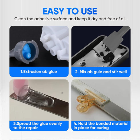 Plastic Glue, 1.76oz Clear Epoxy, All Purpose Repair Glue for Metal, Wood, Glass, and Most Plastics