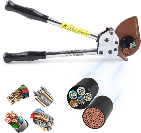 Yangoutool Heavy-Duty Ratcheting Cable Cutters for Large Copper, Aluminum, Armored Cables - J40 Wire Cutter