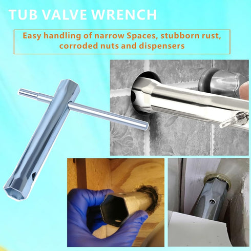 10Pcs Dual-Ended Shower Valve Socket Wrench Set - Faucet Nut Removal Tool for Tub & Shower Valve Plumbers