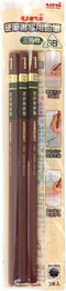 Uni Penmanship Writing Wooden Pencil - Triangular Body, 6B, Pack of 3