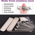 Swpeet 74Pcs Stainless Steel Micro Lab Scoop Spoon, Lab Spatulas with 3ML Plastic Transfer Pipettes Kit