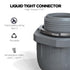 Conduit Connectors, 1/2 Inch Liquid Tight Connector NPT Non-Metallic for PVC Electrical Flexible Conduit Fittings, 180 Degree Straight, UL Listed for Home Outdoor Tubes Tools, Grey (10-Pack)