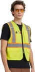 AK A-KSAFETY A-KSAFETY High Visibility Security Vest for Security Guards, Safety Workers, Construction & Men's Work