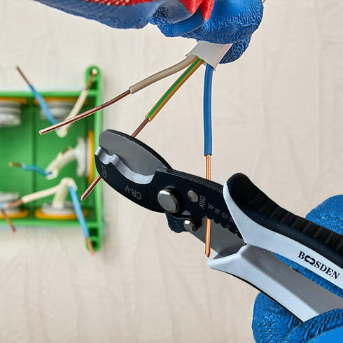 Wire Cutters Stripper, BOOSDEN 8 inch Cable Cutters, Precision Wire Stripper, Heavy Duty Cable Cutting Pliers