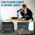 1 Pack 100W 10000LM 5.9FT IP65 6000K Leddictive LED Flood Lights Outdoor, Super Bright Floodlight Outside Work Light