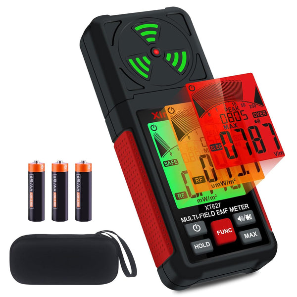 EMF Meter Detector 3-in-1 Digital Electromagnetic Radiation Reader, Home Outdoor Microwave Radioactive Ghost Hunting